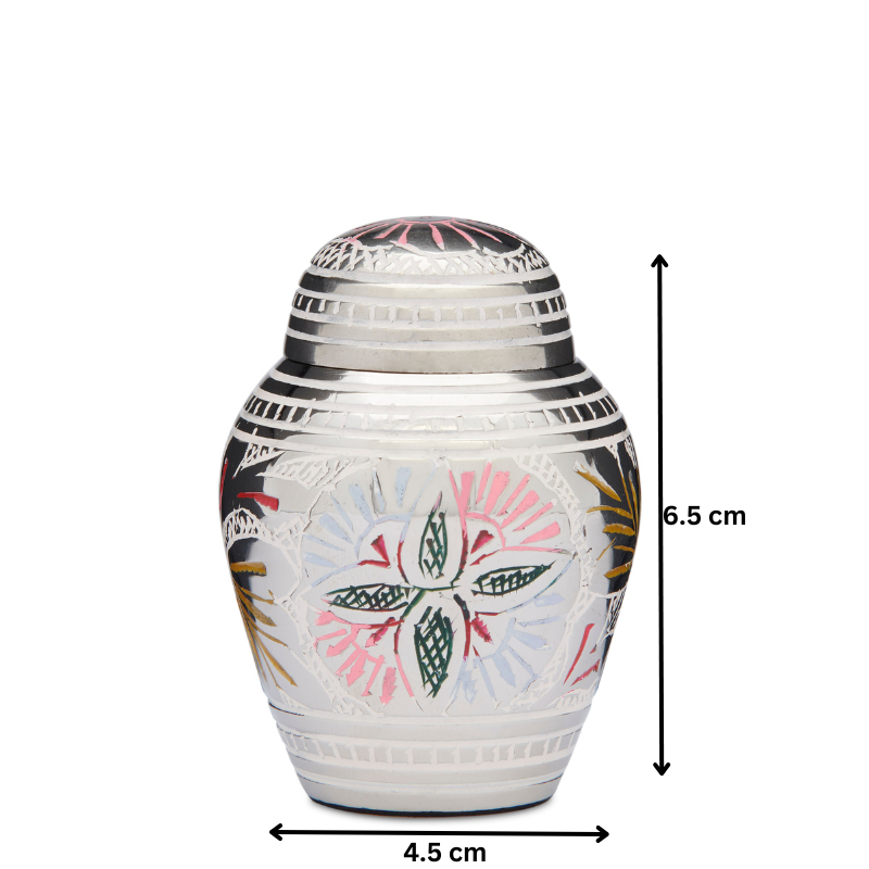 Dometop Lattice Keepsake Urn - Memorial Keepsake | Elegant Design with 6.5 cm height and 4.5 cm width. Compact urn for preserving cherished memories.