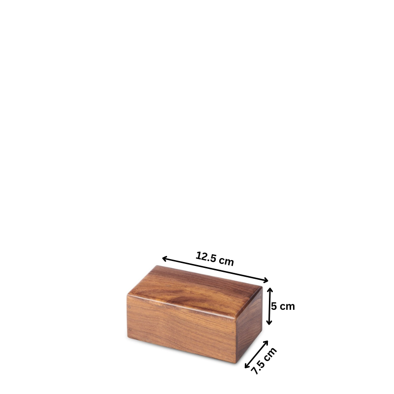 Handcrafted box - small wooden box measuring 12.5 x 7.5 x 5 cm. Compact and elegant storage for jewelry, trinkets, or desk accessories.