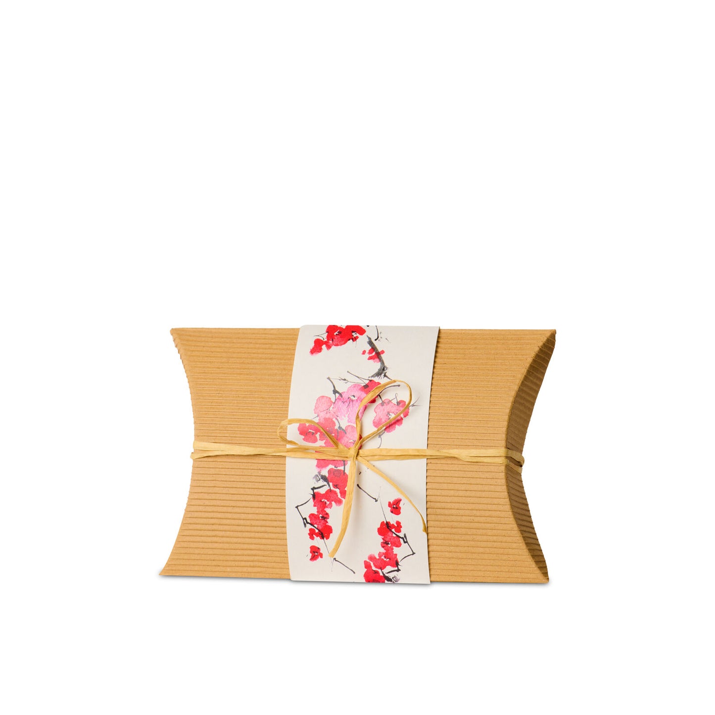Bio Burial Urn Blossom Small made of eco-friendly cardboard with floral wrap and twine, ideal for ground cremation burial.