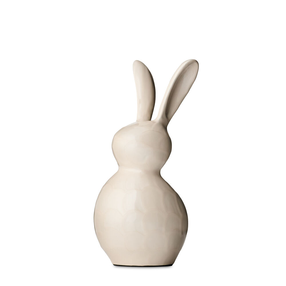 Bunny Urn Ivory - Ivory Bunny Cremation Urn in 250ml aluminium with soft enamel finish. Elegant rabbit-shaped design with felted base for pet ashes.