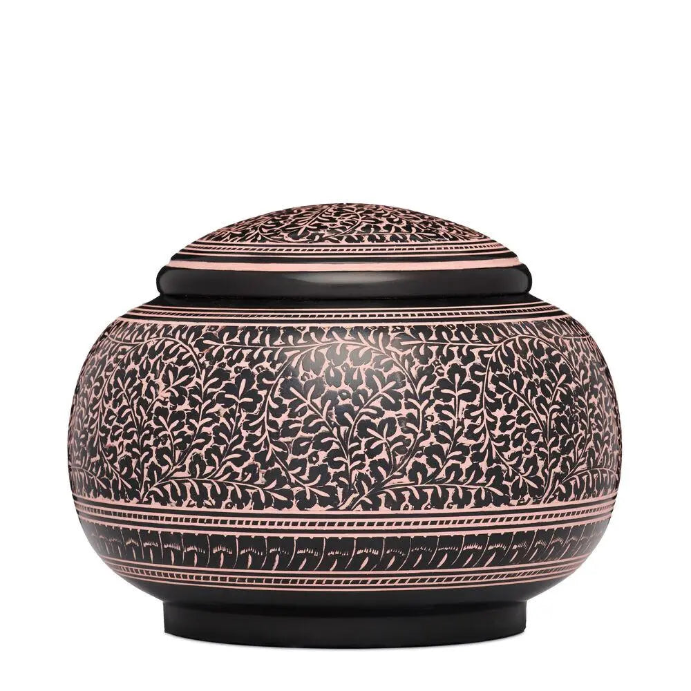 Black with Pink Ivy Companion Urn - PREMIUM URNS