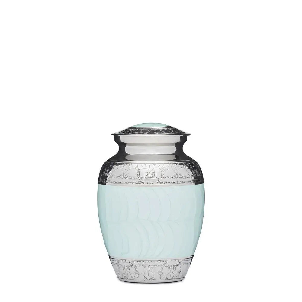 Blue Enamel & Nickel 7" - PREMIUM URNS