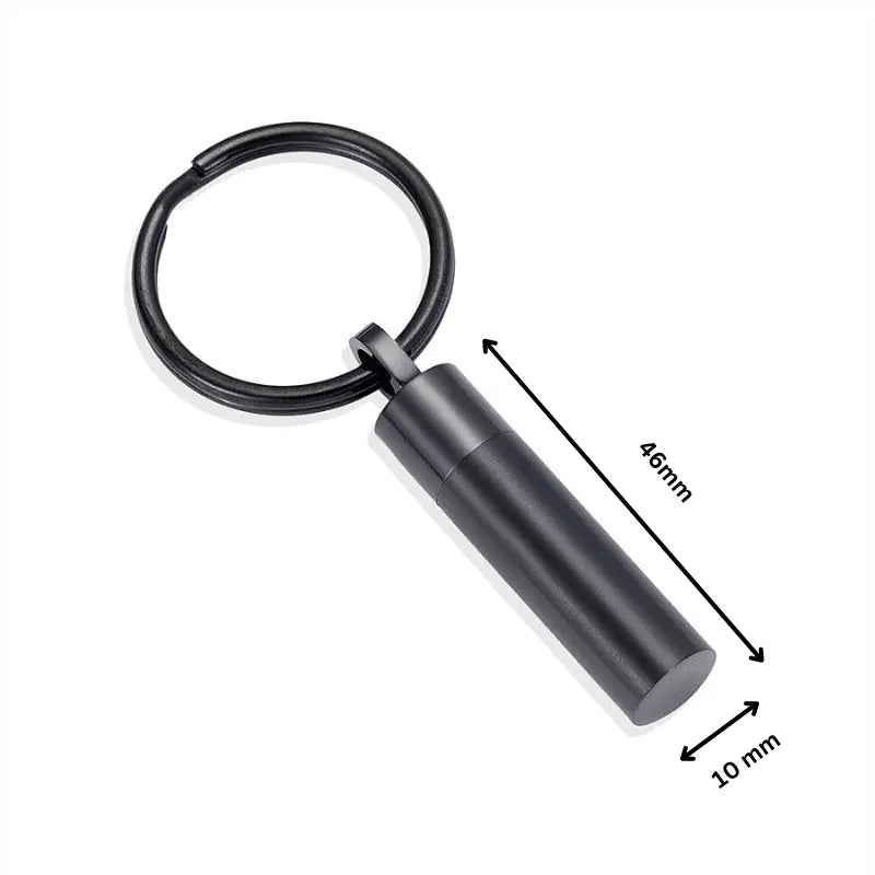 Key Chain Cylinder Black - PREMIUM URNS