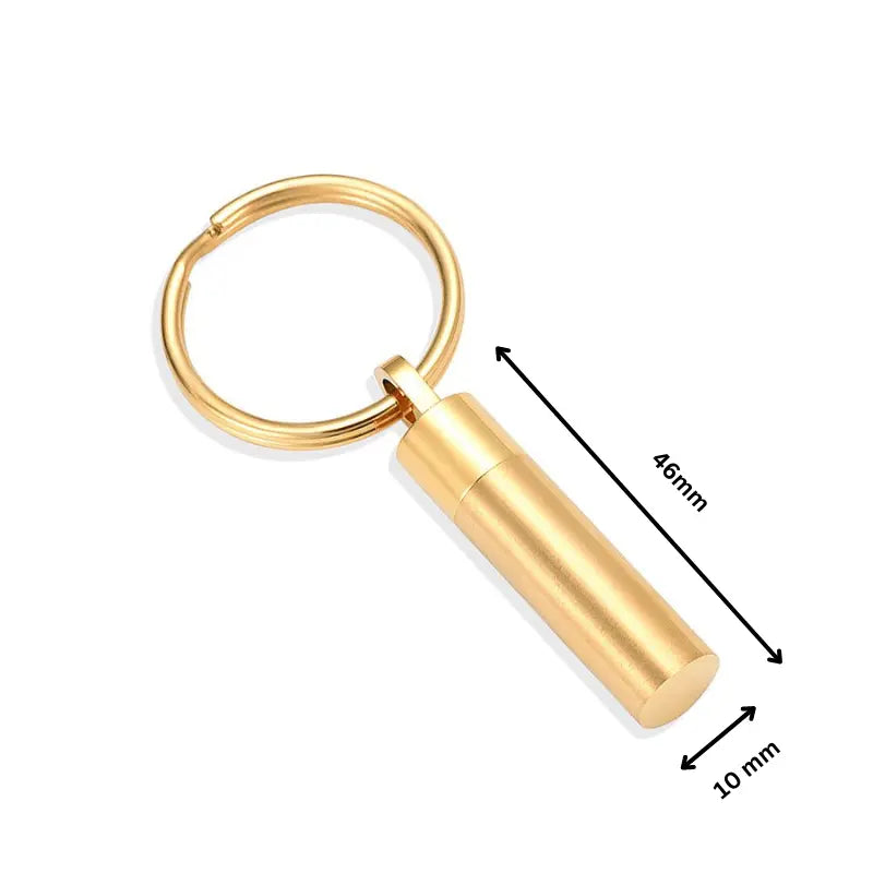 Key Chain Cylinder Gold Tone - PREMIUM URNS