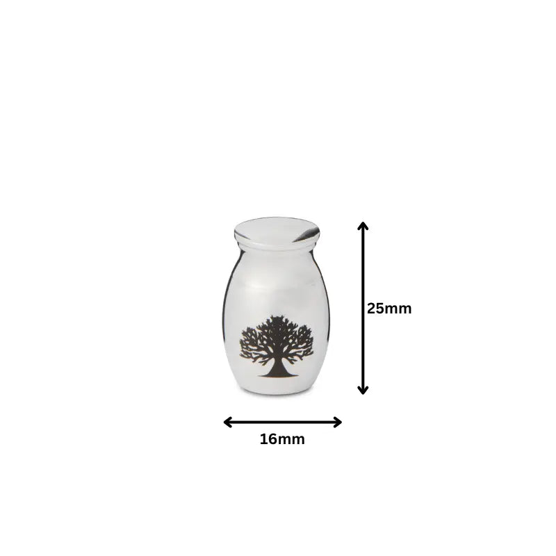 Mini Tree of Life 25mm Thimble Urn - Silver Tone - PREMIUM URNS