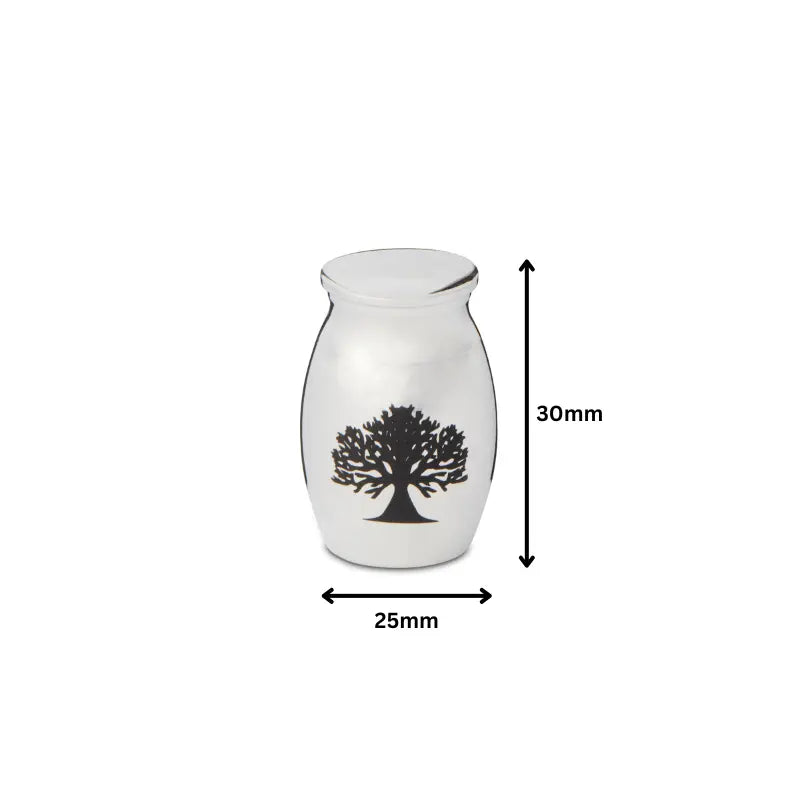 Mini Tree of Life 30mm Thimble Urn - Silver Tone - PREMIUM URNS