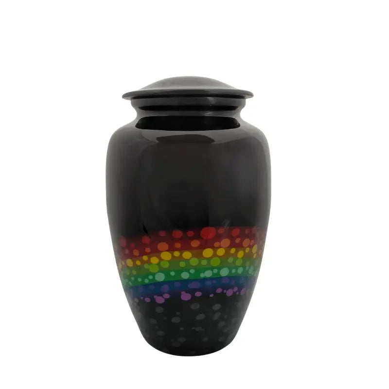 Modern Black Rainbow Alloy Urn - PREMIUM URNS