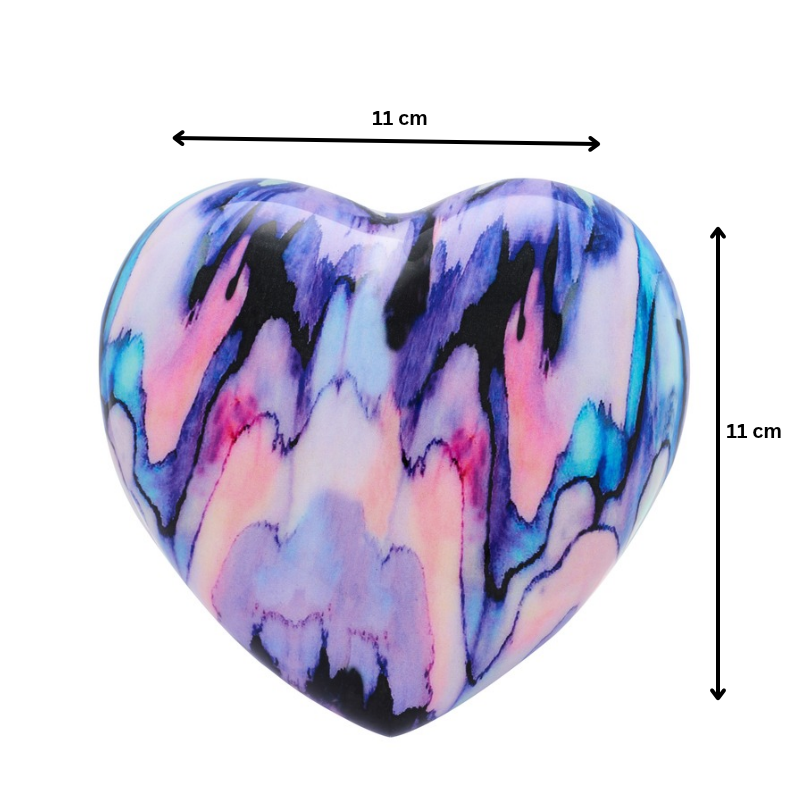 Modern Blue Heart Urn Large - PREMIUM URNS