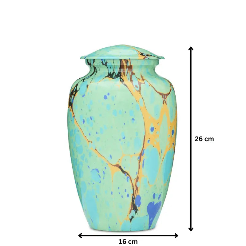 Modern Green Abstract Adult Urn - PREMIUM URNS