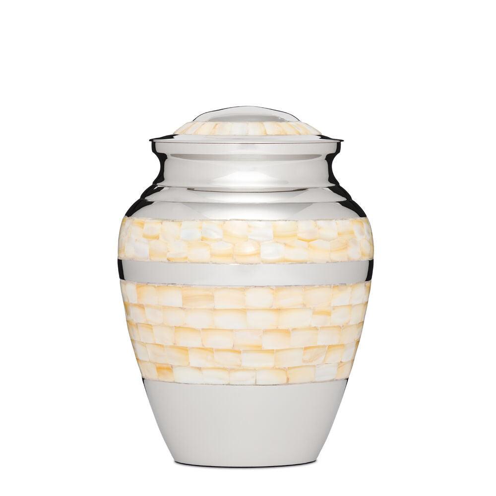 Mother of Pearl Nickel Adult Urn - PREMIUM URNS