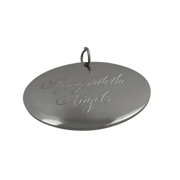 Oval Name Tag Silver - PREMIUM URNS