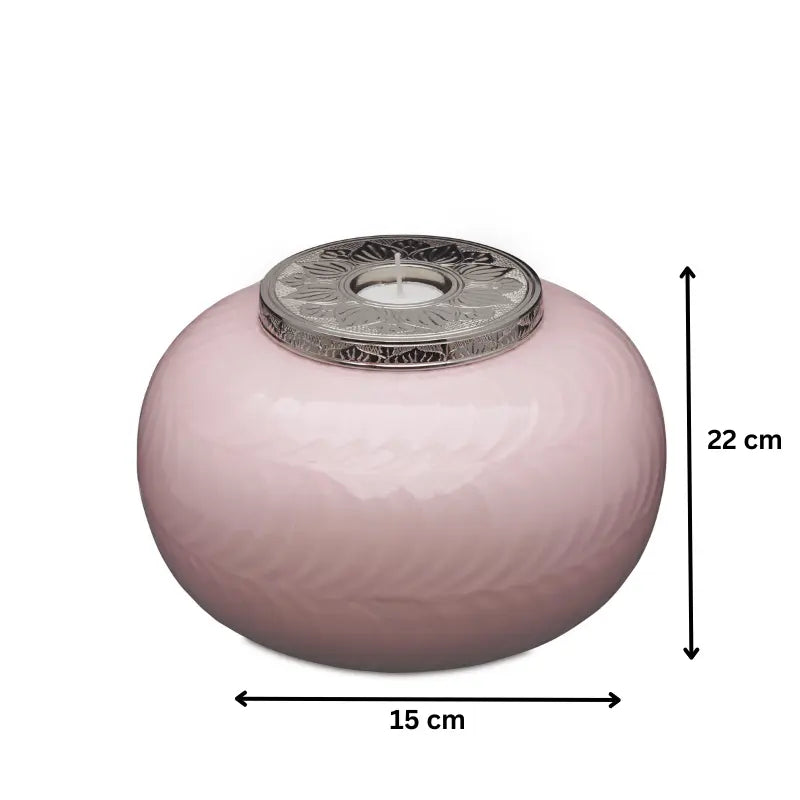 Pink and Silver Candle Urn - Adult - PREMIUM URNS