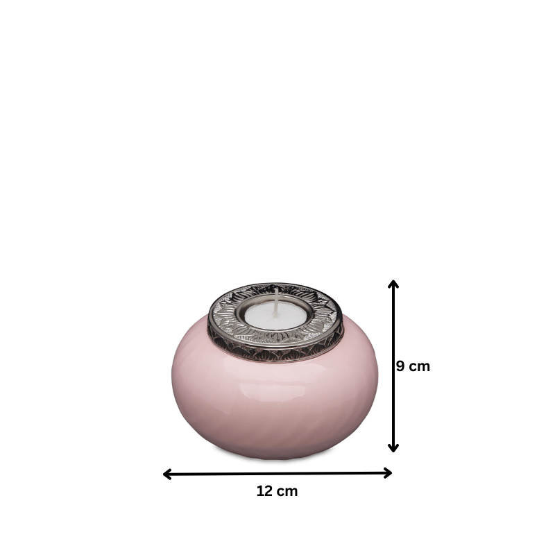 Pink and Silver Candle Urn - Keepsake - PREMIUM URNS