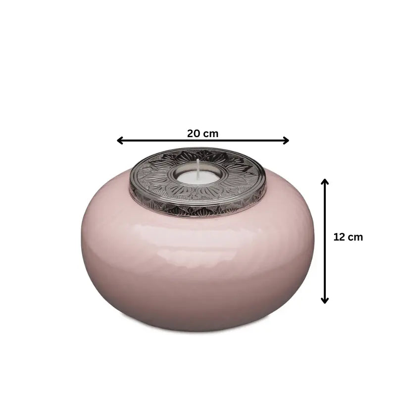 Pink and Silver Candle Urn - Medium - PREMIUM URNS