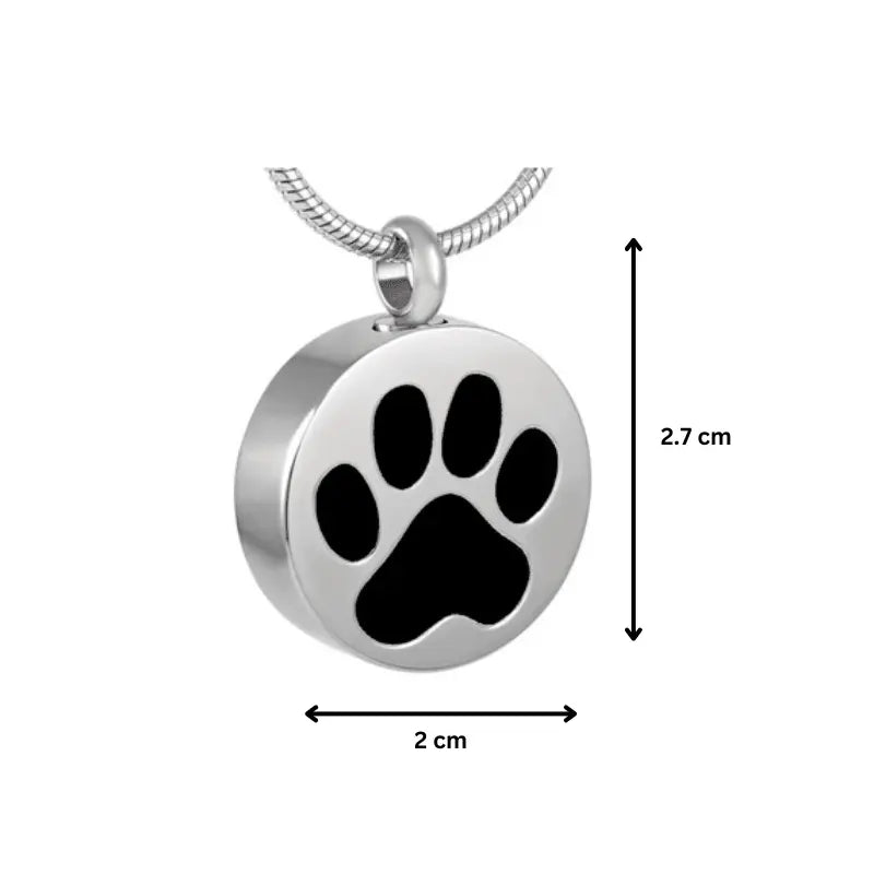 Round Pet Paw Print - PREMIUM URNS