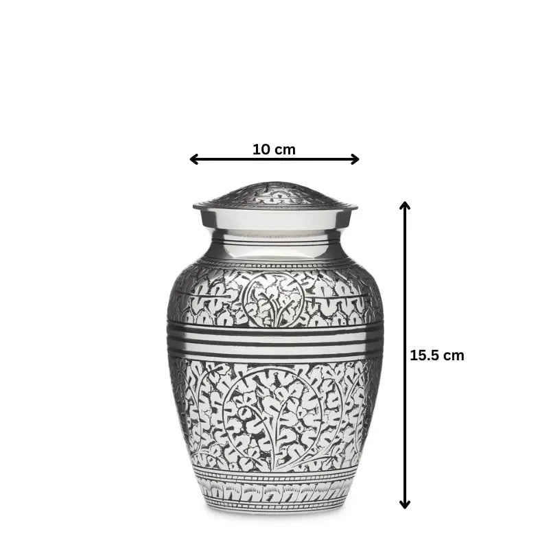 Silver Acorn Leaf - Medium - PREMIUM URNS