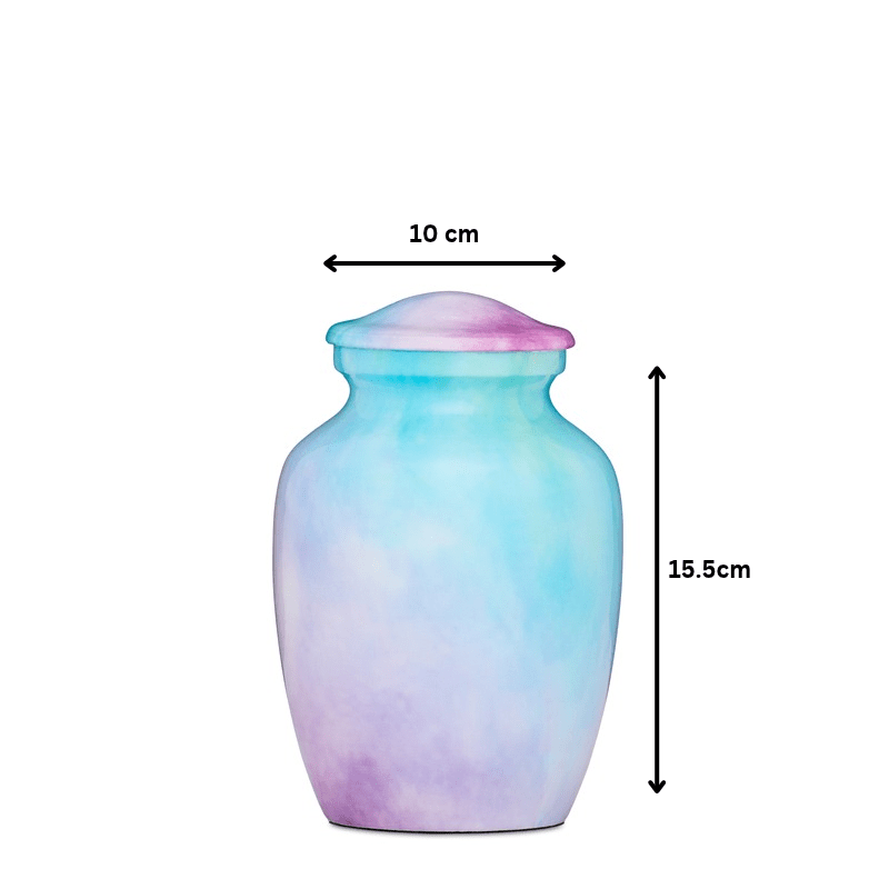 Soft Watercolour Medium Alloy Urn - PREMIUM URNS