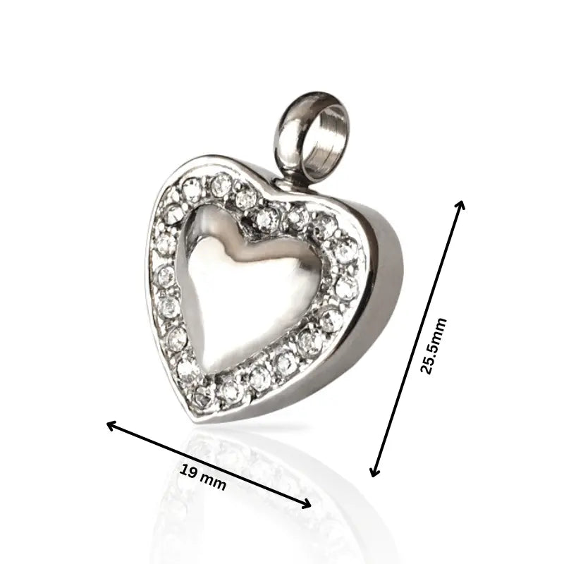 Sweet Heart Silver Tone - PREMIUM URNS