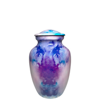 Deep Purple Watercolour Medium Alloy Urn