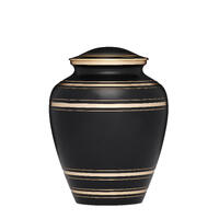 Black & Gold Rings Adult Urn