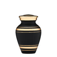 Black & Gold Rings Keepsake Urn