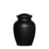 Matte Black Alloy Urn  Medium 7"