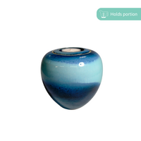 Ceramic Small Candle Urn - Water