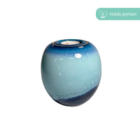 Ceramic Medium Candle Urn - Water