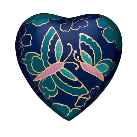 Cherish Memories: Azure Butterfly Heart Urn - PREMIUM URNS