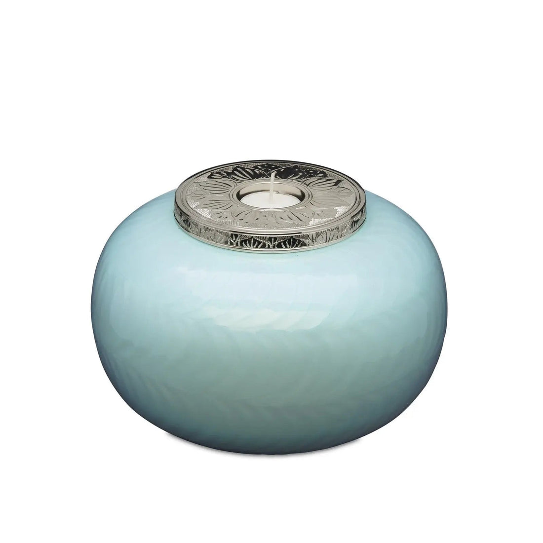 Handcrafted Blue Candle Urn: Secure and Stylish - PREMIUM URNS