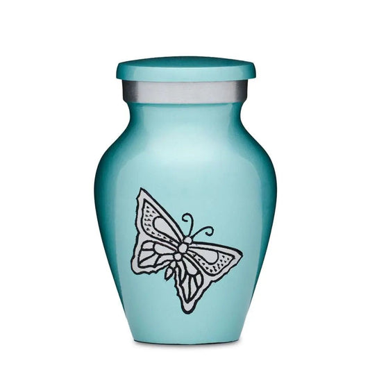 Handcrafted Teal Urn for Eternal Memories - PREMIUM URNS