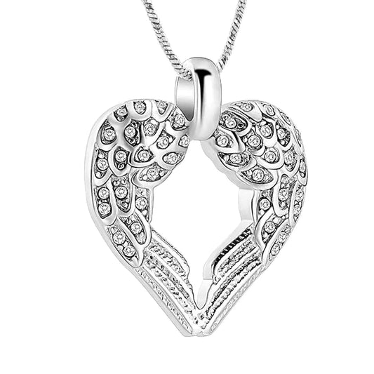 Heartfelt Tribute: Diamanté Angel Wings Jewelry - PREMIUM URNS