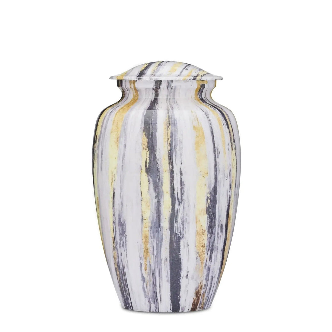 Secure Ashes: Durable Grey Gold Urn for Loved Ones - PREMIUM URNS