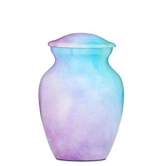 Secure Memories: Soft Watercolour Threaded Lid Urn - PREMIUM URNS