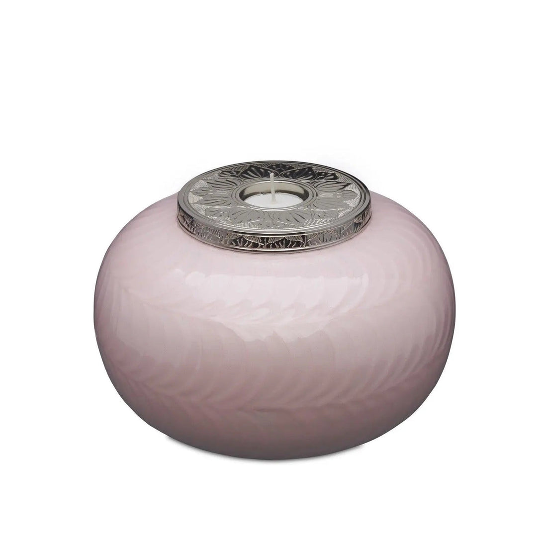 The Elegant Pink and Silver Candle Urn Enhancing Cremation Jewellery and Memorials Through Funeral Homes - PREMIUM URNS