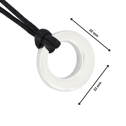 Eternity Circle Pendant - 925 Silver | Ashes Keepsake shown with 22mm dimensions. Elegant memorial jewelry with a modern circular design.