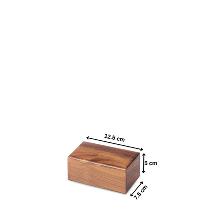 Handcrafted box - small wooden box measuring 12.5 x 7.5 x 5 cm. Compact and elegant storage for jewelry, trinkets, or desk accessories.