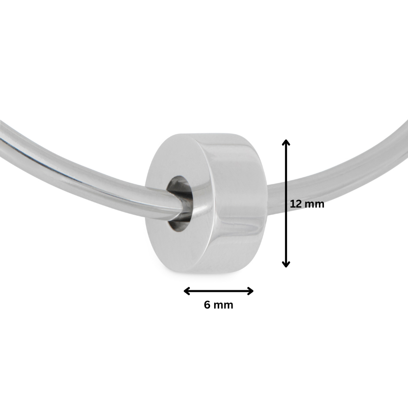 Blank Canvas Bead in 925 silver with dimensions 12mm height and 6mm width. Designed to hold ashes and fit charm bracelets like Pandora.