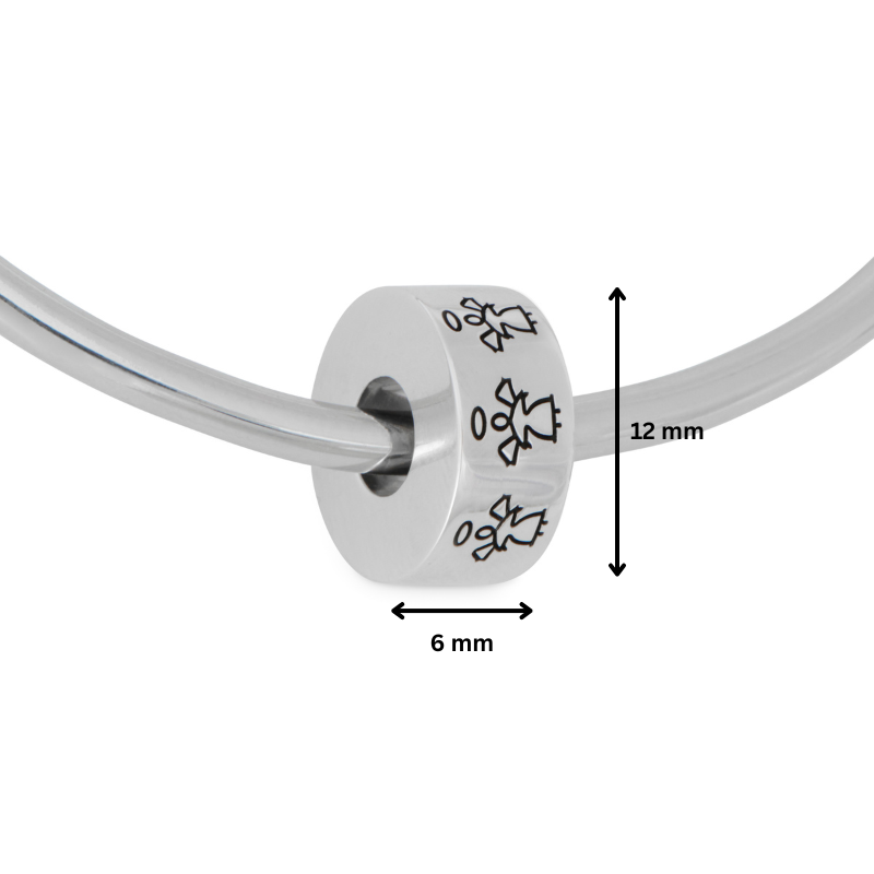 Tiny Angels Bead - 925 Silver Angel Bead measuring 12mm x 6mm, ideal for charm bracelets and memorial ash storage.