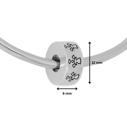 Tiny Angels Bead - 925 Silver Angel Bead measuring 12mm x 6mm, ideal for charm bracelets and memorial ash storage.