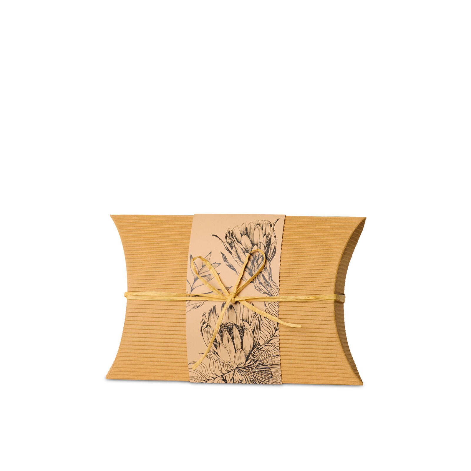 Bio Burial Urn Natives Small - Biodegradable Urn made from unbleached kraft paper with native Australian flora design, ideal for eco-friendly funerals.