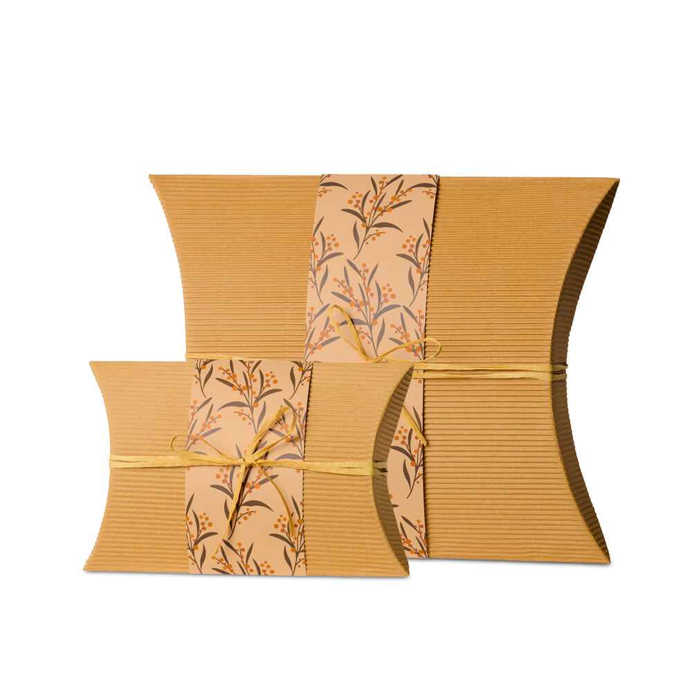 Set of large and small Burial Urn Wattle biodegradable urns with floral design, crafted from 100% recycled cardboard for sustainable ash burial.