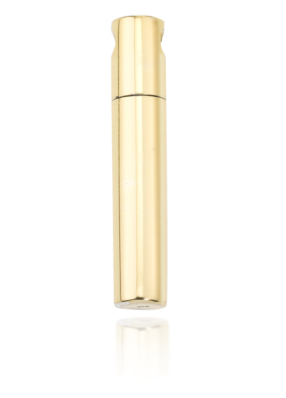 Solid 14ct Gold Cylinder pendant with sleek polished finish, part of the 14ct Gold Pendant Jewelry collection. Ideal as an elegant keepsake.