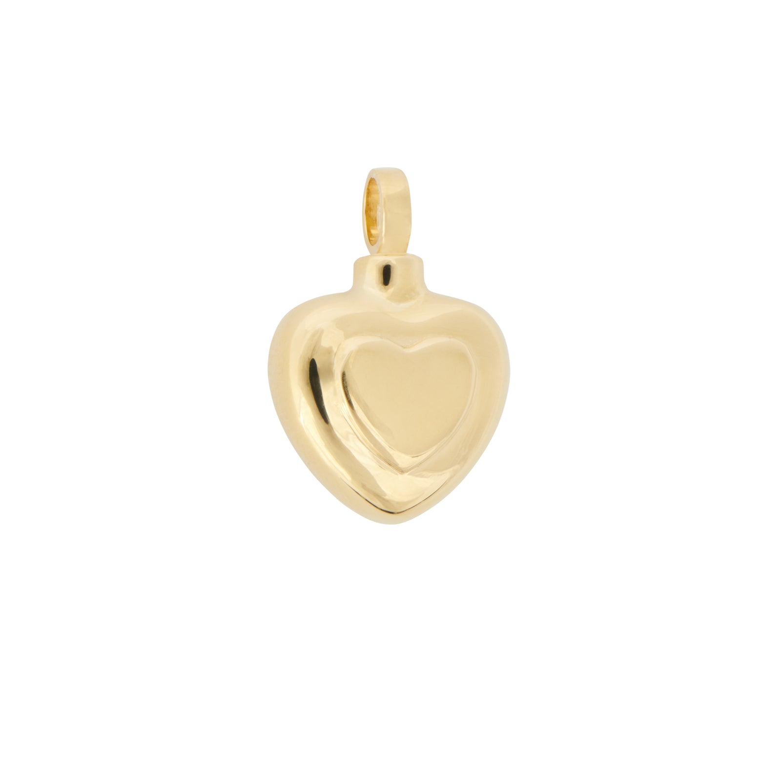 Gold vermeil heart pendant jewelry crafted in 925 silver with double heart design. Elegant keepsake charm ideal for necklaces or gifts.