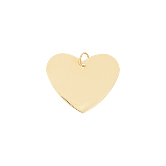 Gold Heart Name Tag - Customizable stainless steel tag with loop, 50mm size. Ideal for engraving and attaching to cremation urns or keepsakes.