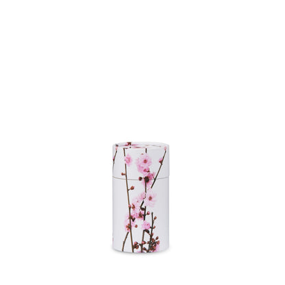 Cherry Blossom Scattering Urn - Memorial Urn for Ashes in small size with pink floral design, ideal for dignified ash dispersion ceremonies.