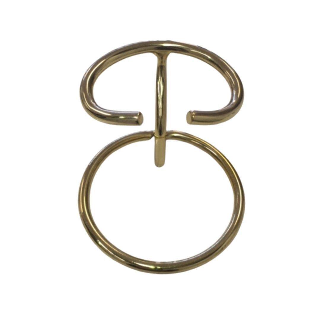 Brass keepsake heart stand with polished finish, designed to securely hold heart-shaped urns. Elegant and durable display stand for memorial keepsakes.