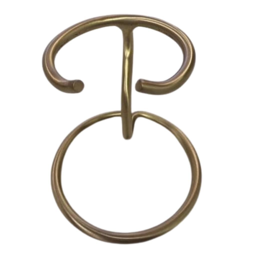 Keepsake Heart Stand Brushed Brass - Elegant Display with circular base and curved top for secure heart placement. Ideal for memorial decor.