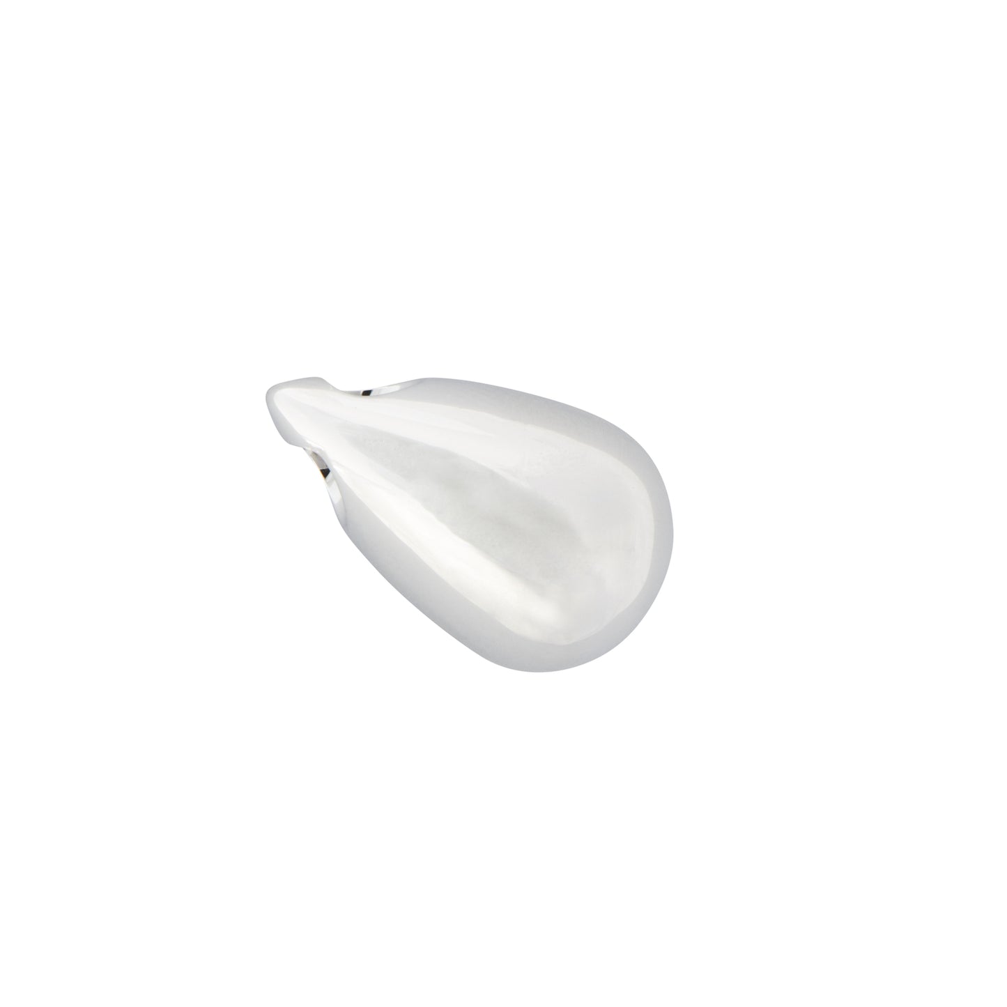 Tear Drop Pendant 925 Silver ash holder with polished finish, designed for storing ashes discreetly. Crafted in 925 sterling silver, 2cm height.