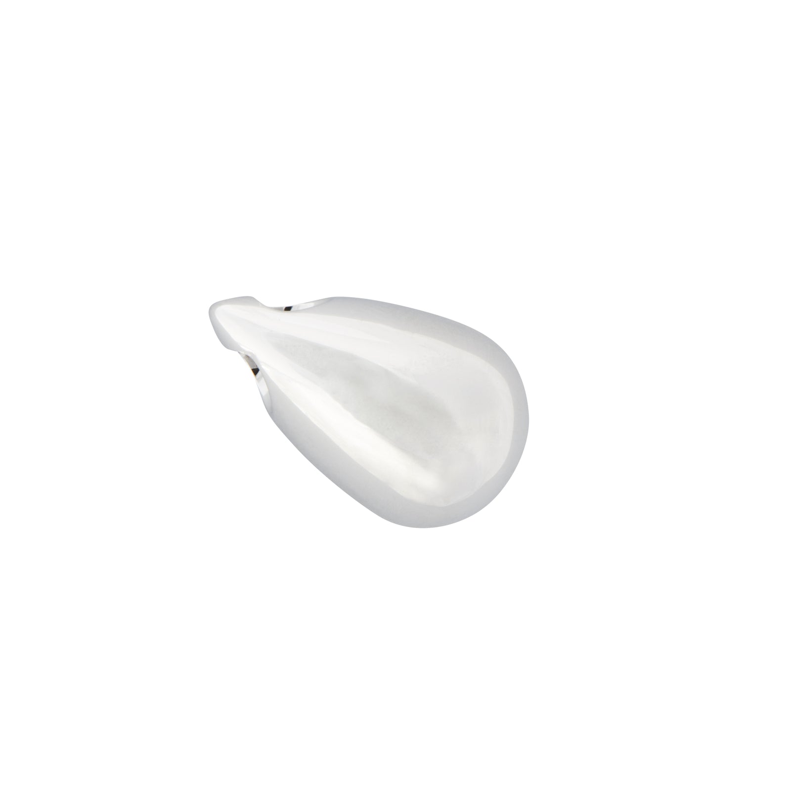 Tear Drop Pendant 925 Silver ash holder with polished finish, designed for storing ashes discreetly. Crafted in 925 sterling silver, 2cm height.